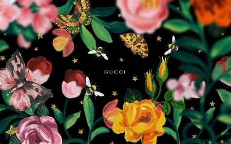 sfondi gucci fiori|Gucci New Flora print wallpaper.